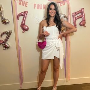 Avani Mini Dress | white corset dress